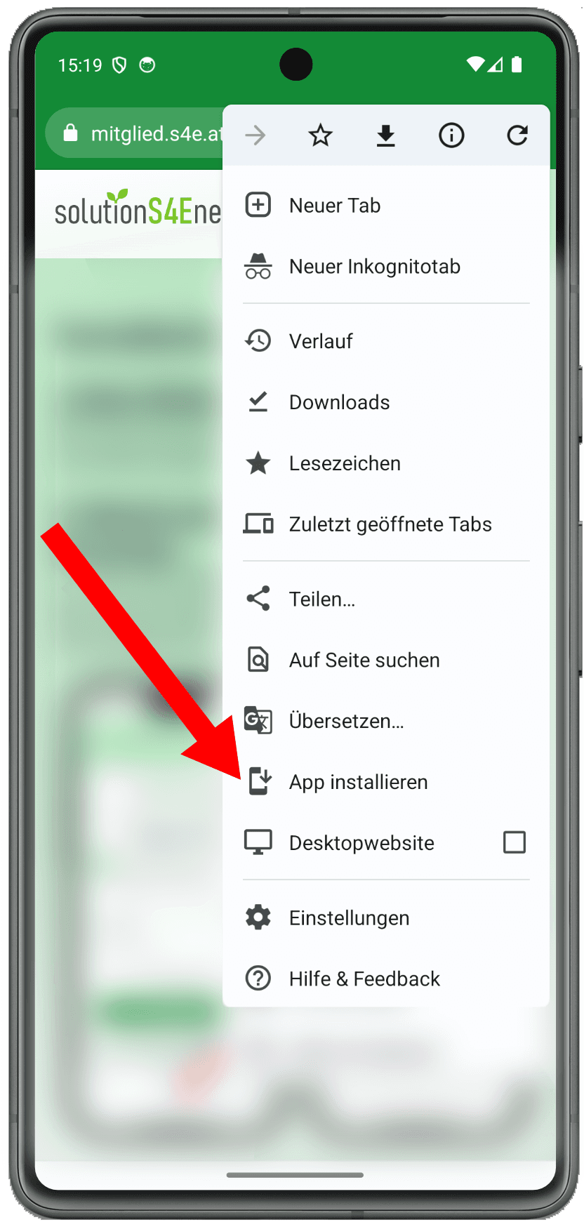 App installieren in Android